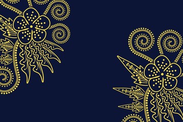 floral vector background, Indonesian batik motif