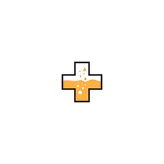 Medical cross logo template vector icon design