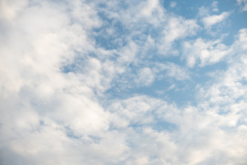 Smooth cloudscape of sky and clouds on a clear weather