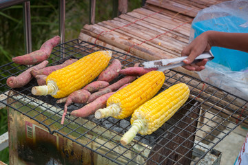 Corn and Potato grilled ready to serve
