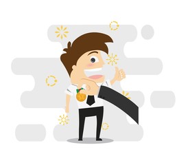Businessman. Business Concept Illustration . vector illustration