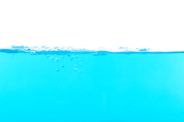 The surface of the blue water