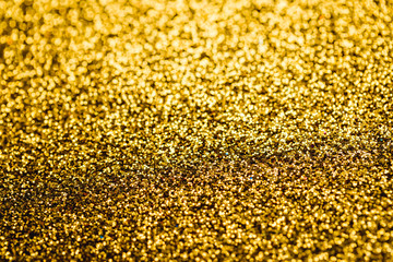 Abstract Golden glitter bokeh
