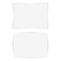 Blank white paper banner sheets for your design. Vector