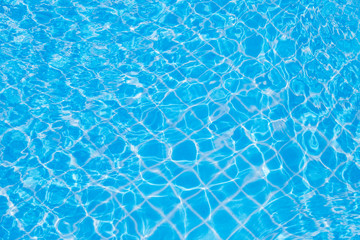 Reflect the waves and in the blue pool background