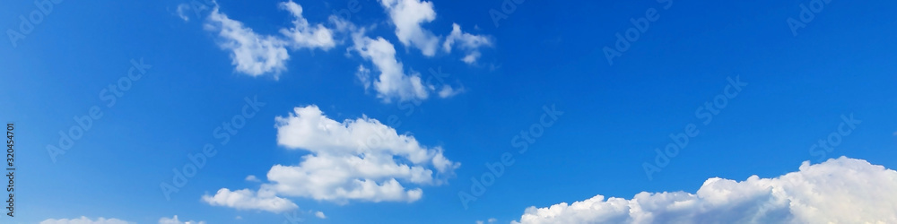 Wall mural panorama sky with cloud on a sunny day. beautiful cirrus cloud. panoramic image.