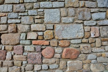 Fototapeta premium Beautiful wall in granite stones in Brittany. France