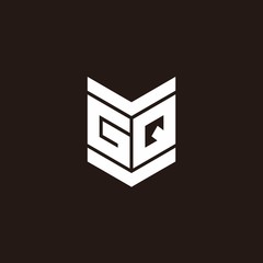 Logo alphabet monogram with emblem style