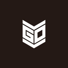 Logo alphabet monogram with emblem style