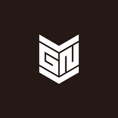 Logo alphabet monogram with emblem style