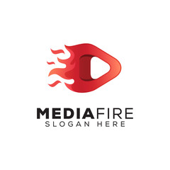 media fire logo, hot play logo template