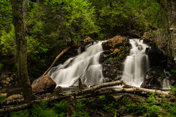 Obraz premium Chute Archambault Waterfall in Canada - Long Exposure