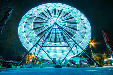 ferris wheel at night