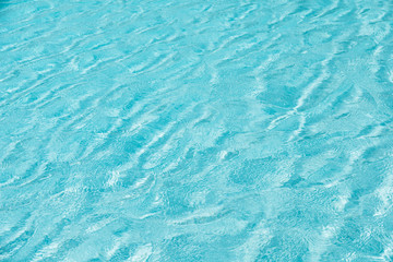 Blue ripple water surface in swimming pool