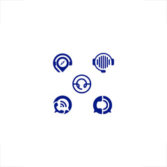 variation of call center icon set