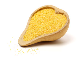 Millet on white background