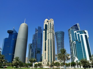 Fototapeta na wymiar modern buildings in Doha