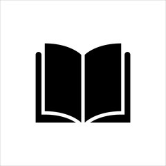 Open book icon in solid style