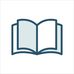 Book icon vector design template, vector icon designed in filled color style