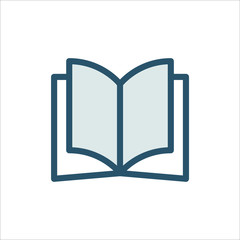 Book icon vector design template, vector icon designed in filled color style