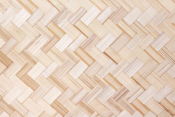 Bamboo weave mat texture seamless pattern , wooden crafts light brown bright soft Thai style background