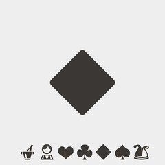 diamond card icon vector illustration and symbol foir website and graphic design