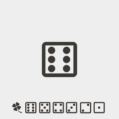 dice icon vector illustration and symbol foir website and graphic design