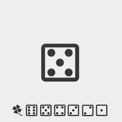 dice icon vector illustration and symbol foir website and graphic design