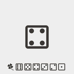 dice icon vector illustration and symbol foir website and graphic design