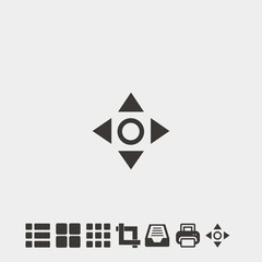 four arrows icon vector illustration and symbol foir website and graphic design