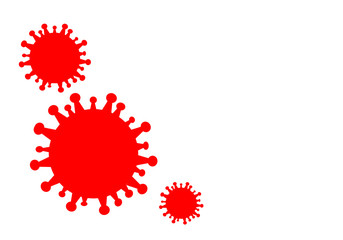 vector tree Red virus symbol isolate on white background