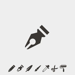 pen tool icon vector illustration and symbol foir website and graphic design