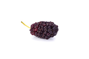 Mulberry berry with isolated on white background.