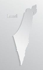 East country Israel map, vector template Near East