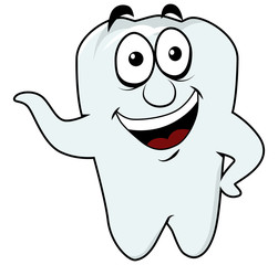 tooth cartoon character vector with an expression, eps 10, ready to be used for mascot and your design needs