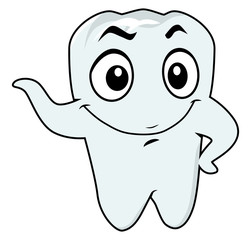 tooth cartoon character vector with an expression, eps 10, ready to be used for mascot and your design needs