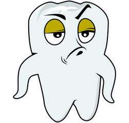 tooth cartoon character vector with an expression, eps 10, ready to be used for mascot and your design needs