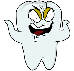 tooth cartoon character vector with an expression, eps 10, ready to be used for mascot and your design needs