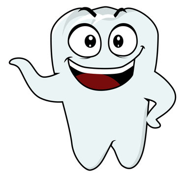 tooth cartoon character vector with an expression, eps 10, ready to be used for mascot and your design needs