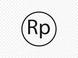 Indonesian rupiah icon. Vector illustration, flat design