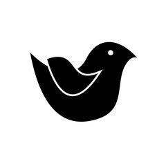 Valentine icon. Love dove flat icon.