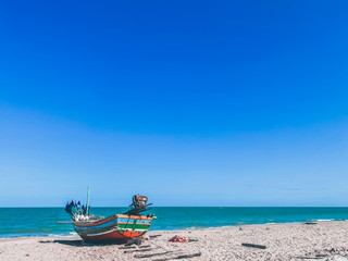 Boat on the beach nature wallpaper seascape backgrounds