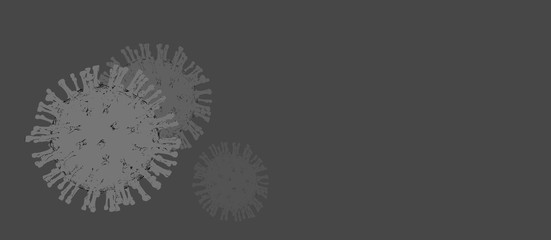 Image of viruses on a gray background.