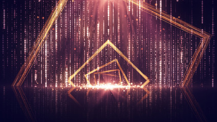 Award Stage Background.Gold Background.