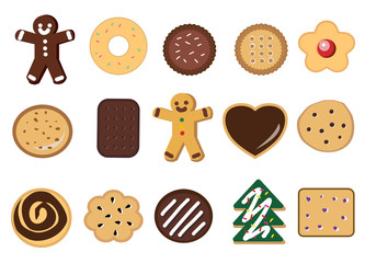 set of Christmas cookies 