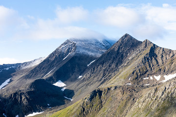 Fototapeta premium Mountain landscapes of the circumpolar Urals of Russia. Inaccessible mountains of the national park