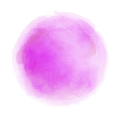 Watercolor circle on white as background