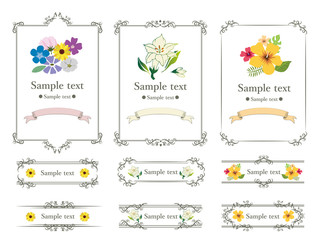 飾り枠　フレーム　花