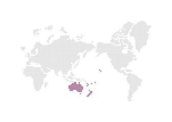 Fototapeta na wymiar ワールドシルエットマップ（オーストラリア大陸）