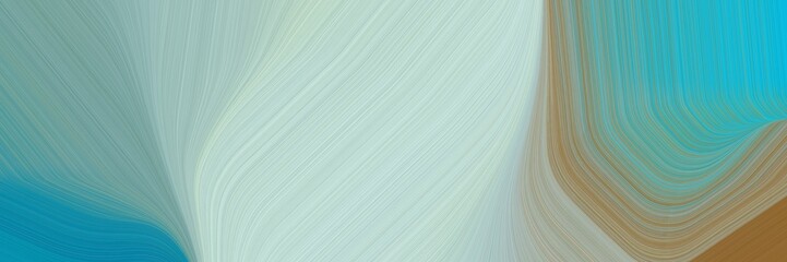 Obraz premium header background texture with ash gray, pastel blue and light sea green color and elegant curvy swirl waves background illustration